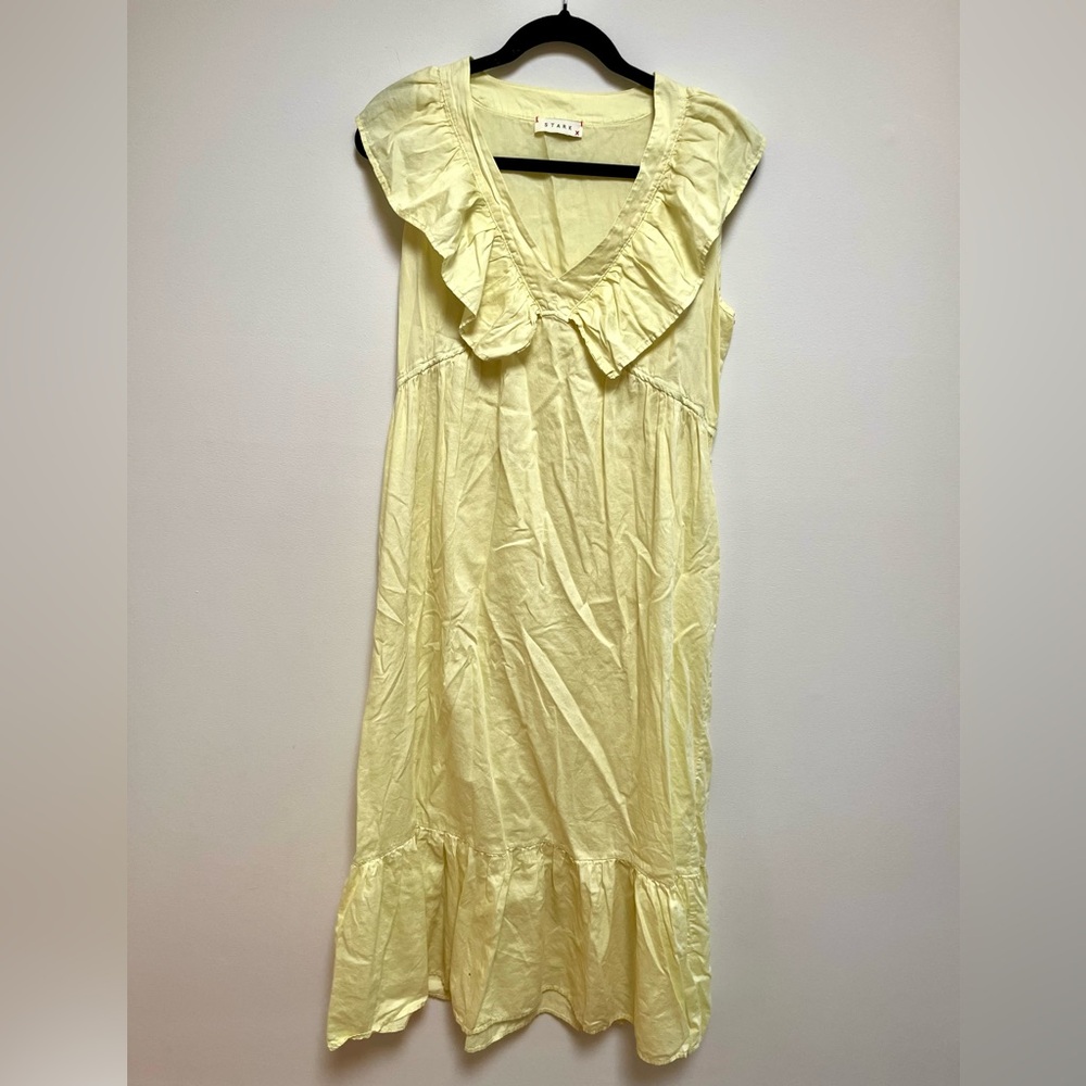 Stark X Butter Yellow Maxi Dress size Large - Picture 2 of 6